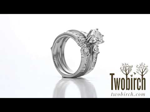 0.48ct. Three Stone Ring Guard Enhancer - TwoBirch TB-GUARD-0022-WG-H