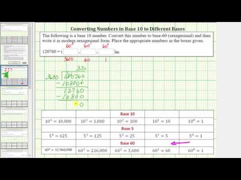 Convert a Base-10 Number to Base-60 | Math Help from Arithmetic through ...