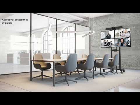 Samsung Flip Pro WM85B Flipchart 215,9 cm 85 Zoll + Neomounts BL55-875BL1 motorisierter Standfuß höhenverstellbar video preview