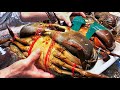 Japanese Street Food GIANT MUD CRABS Cooked Two Ways Okinawa Seafood Japan