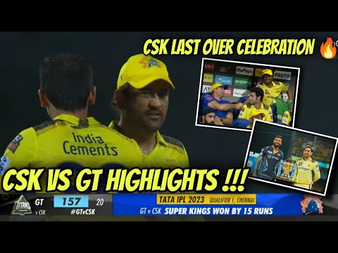 CSK Qualified To Finals 🔥 Last Over Celebration 🥵 CSK vs GT Highlights IPL 2023