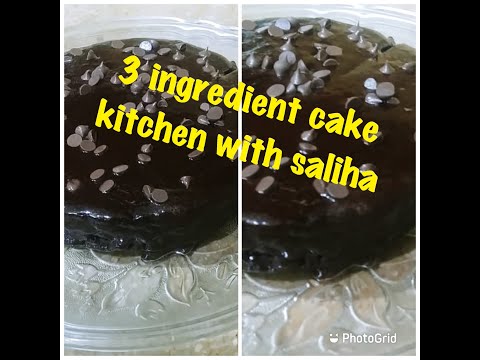 3 ingredient cake, kitchen with saliha