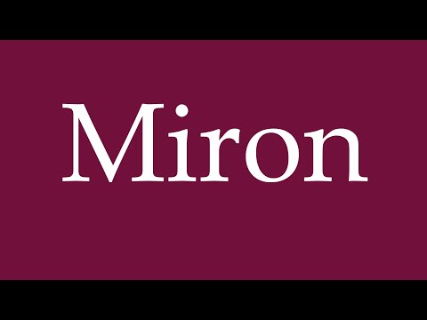 How to Pronounce ''Miron'' Correctly in German
