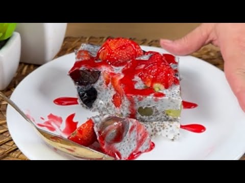 Surprising Chia Seed Dessert with Fresh Fruit.