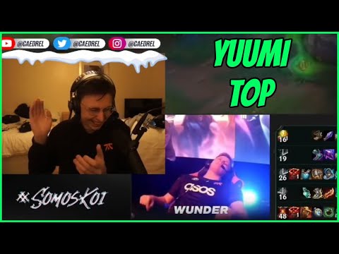Caedrel Reacts To WUNDER'S Chad YUUMI TOP Gameplay