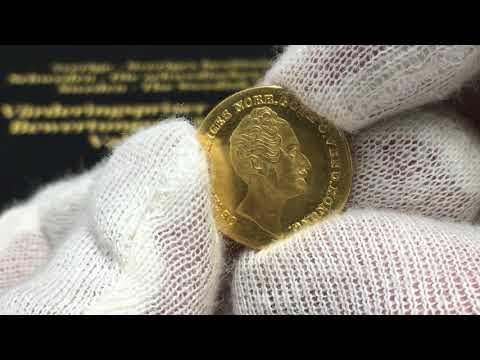 Sverige, Oskar I 1844-1859, gulddukat 1854 med stor A i Mm AG - TOPPEXEMPLAR