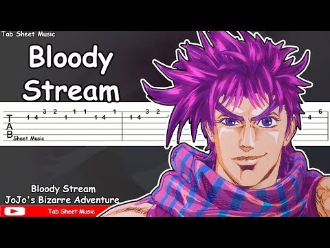 JoJo's Bizarre Adventure OP 2 - Bloody Stream Guitar Tutorial Video