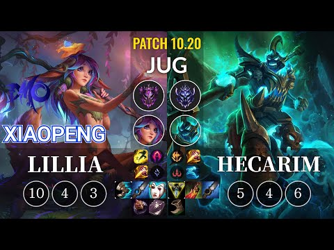 DMO Xiaopeng Lillia vs Hecarim Jungle - KR Patch 10.20