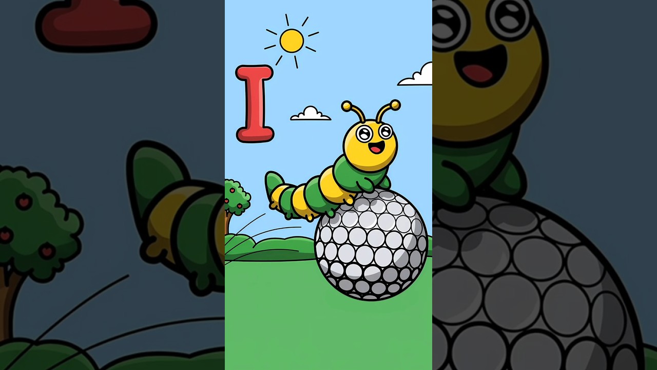 Color & Learn Letter I with Inchworm Pal 🐛 | Preschool ABC Coloring Fun