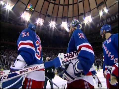New York Rangers and Montreal Canadiens Handshake, no Shenanigans