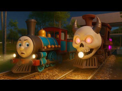 🎃 Choo Choo Train vs Ghost Train | Choo choo train kids videos