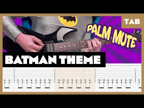 Batman TV Theme - Neal Hefti & his Orchestra & Chorus - Guitar Tab | Lesson | Cover | Tutorial