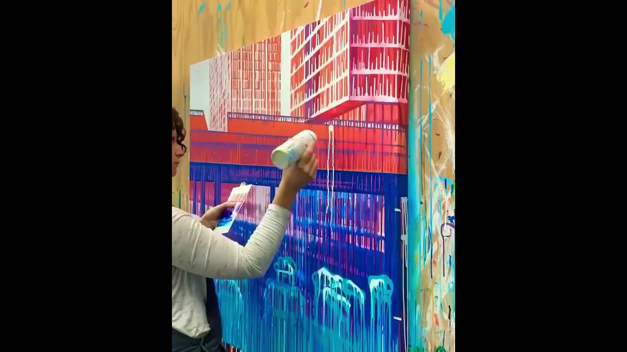 Painting with Gravity. Art by @AmyShackletonArt