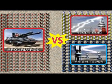 Defense Towers vs Apocalypse - Same Cost - Red Alert 2