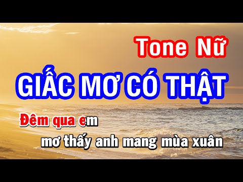 Karaoke Giấc Mơ Có Thật - Lệ Quyên | Tone Nữ | Nhan KTV