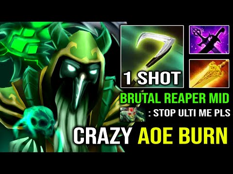 CRAZY AoE Radiance Burn DPS 1 Shot Necrophos OP 1v5 Anti Mid Gankers EZ GG Dota 2