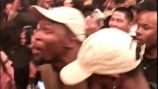 Kanye West Spotted Kevin Durant @ Saint Pablo Tour In Moshpit