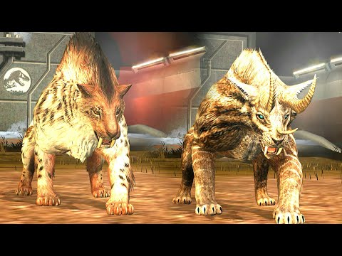 SMILODON Vs SMITHETOCERAS Vs PERFECT EVOLUTION | JURASSIC WORLD THE GAME
