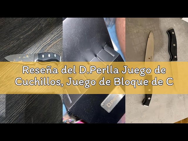 Vídeo relacionado con D.Perlla Juego de Cuchillos de Cocina Profesional, Juego de Bloque de Cuchillos de Cocina de Acero Inoxidable Alemán de 7 Piezas con Afilador Incorporado, Negro