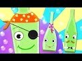 TEN GREEN BOTTLES Kids’ Song with Lyrics - 100% FUN Nursery Rhyme!