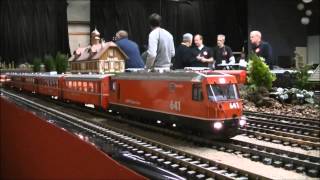 preview picture of video 'GrootSpoorGroep Festival Zetten 2013 / LGB Modellbahn / Grösse LGB Anlage'