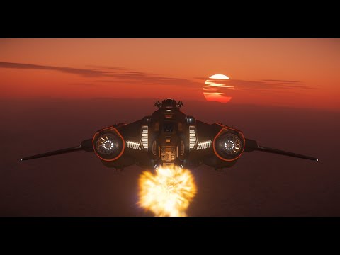 Star Citizen - 3.16 PTU (Harbinger using SD5B Gatling for atmospheric bounty mission)
