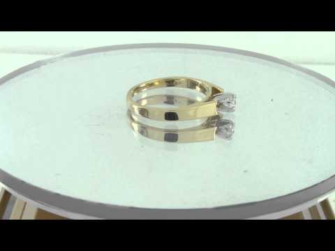 Estate 14k Yellow Gold 0.25 Ct Ladies Solitaire Diamond Ring Certified