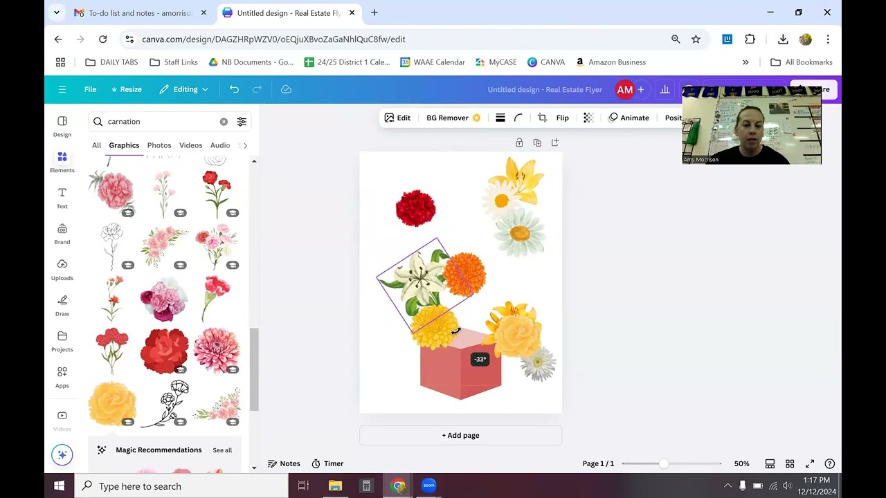Digital Floral Designs Using Canva Tutorial