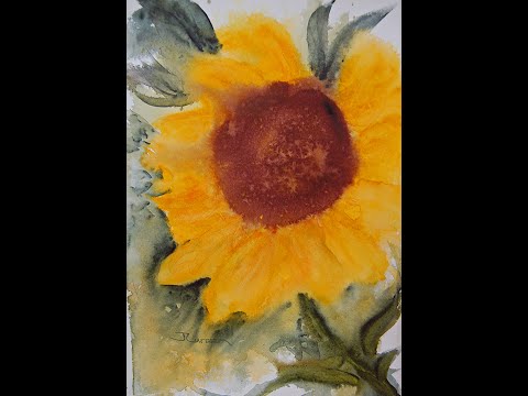 Thumbnail of How To Paint A Sunflower Wet-In-Wet