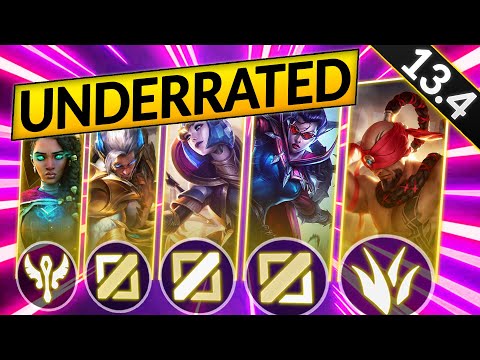 10 SECRETLY OVERPOWERED Champions of ALL ROLES for PATCH 13.4 - LoL Tier List Guide