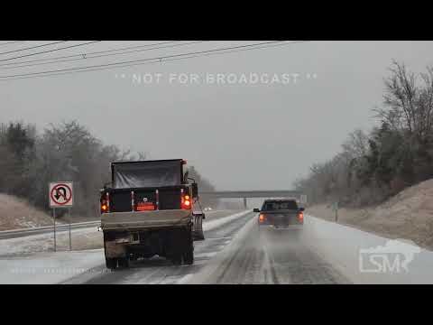 02-03-2022 Murray, Kentucky - Sleet Covered Roads - Ice Storm Beginning
