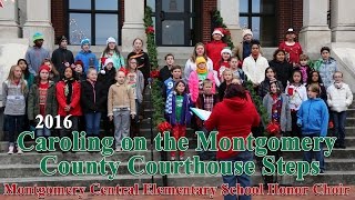 Montgomery Central Elementary School Honor choir sings Christmas Carols on the Courthouse Steps