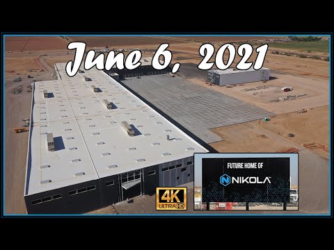 Nikola Semi Pilot Factory Construction Site June 6th, 2021 | Drone Footage of 9:00 AM