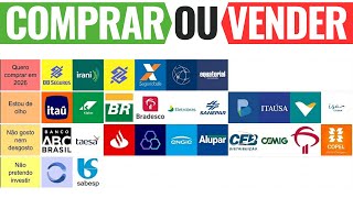 Essas ações eu COMPRO, VENDO ou NÃO INVISTO para 2026