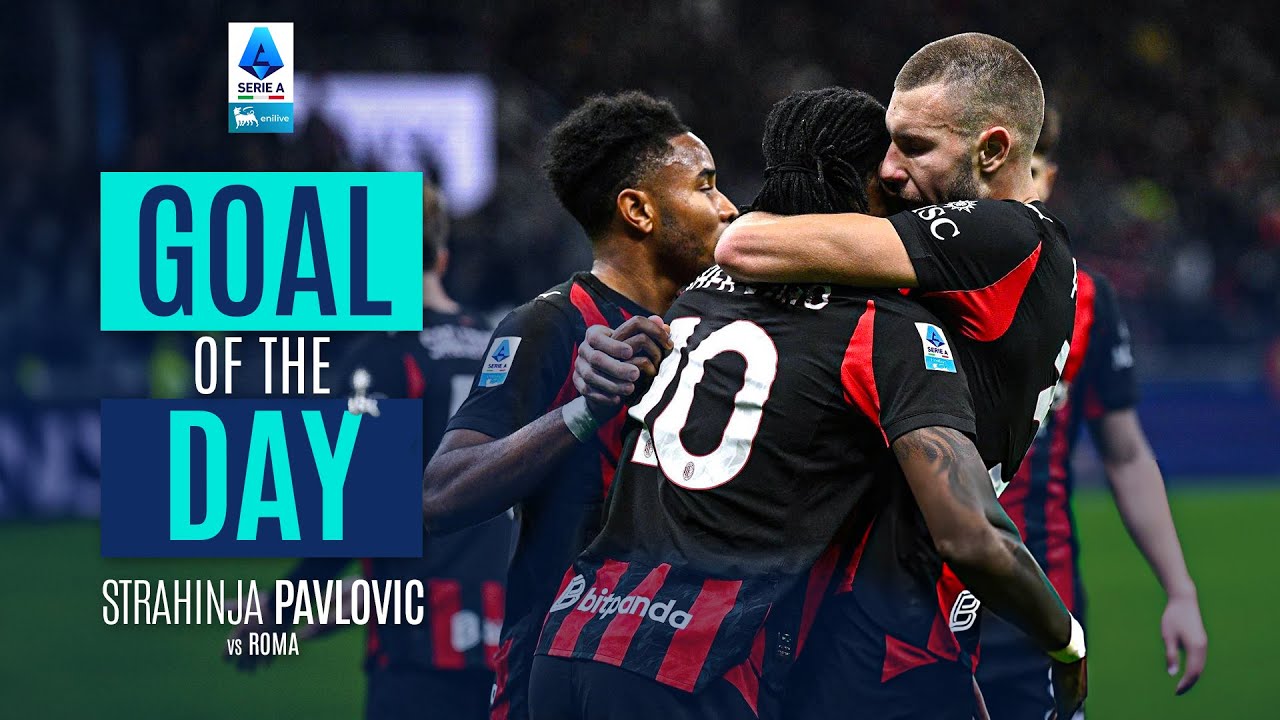 GOAL OF THE DAY | Leão’s Assist for Pavlović’s Strike in Slow Motion | Milan-Roma | Serie A 2025/26