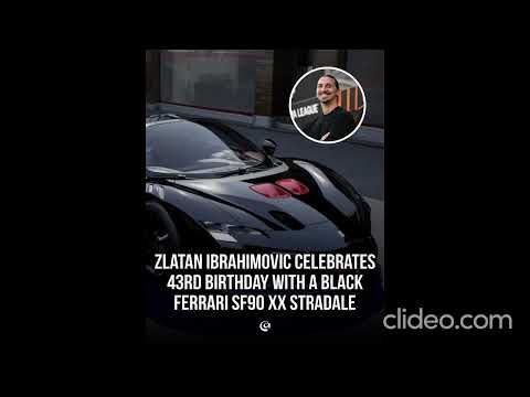 Zlatan Ibrahimovic celebrates 43rd birthday with a black Ferrari SF90 XX Stradale.