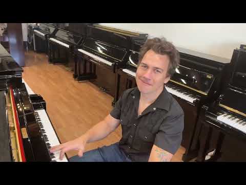 Playing the pianos in this incredible Piano Shop