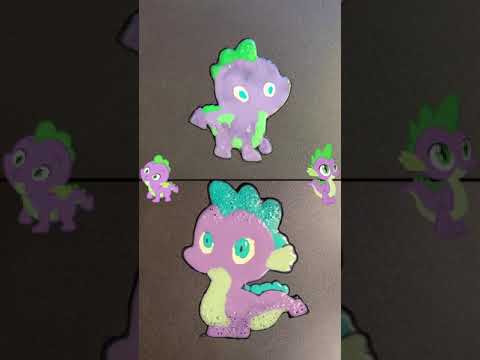 My Little Pony Growing Up Pancake Art Challenge - Spike #shorts