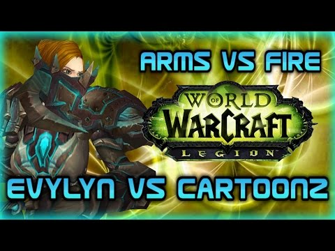 Evylyn vs Cartoonz Legion Alpha Arms Warrior vs Fire mage duels "Double blink WTF" WOW PVP duels