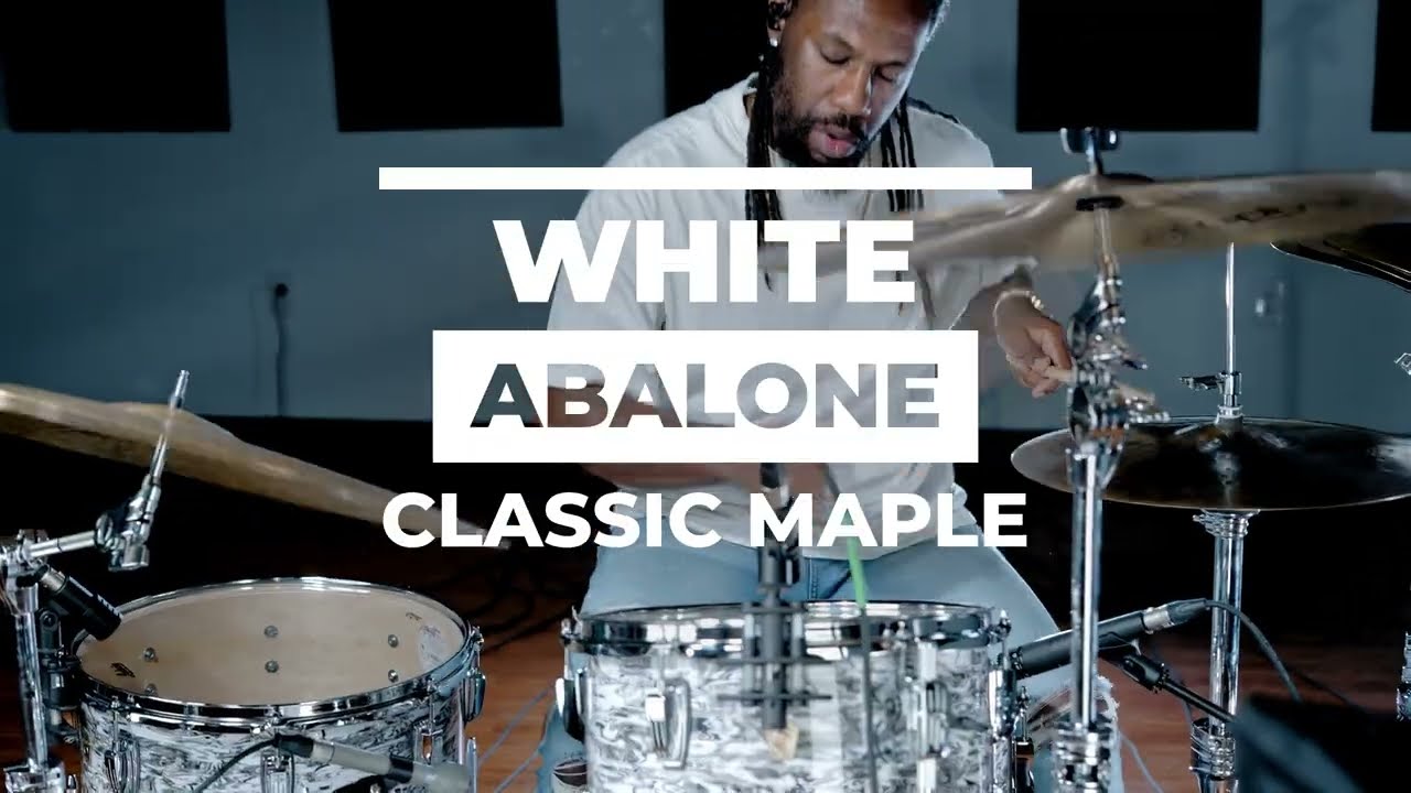 Ludwig Classic Maple Downbeat 20" 3pc Shell Pack - White Abalone
