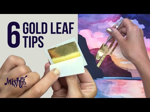 BEST GOLD LEAF TIPS for how to get precise lines & fine detail on your artwork