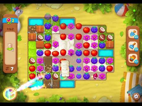 GardenScapes Level 4162 no boosters (13 moves)