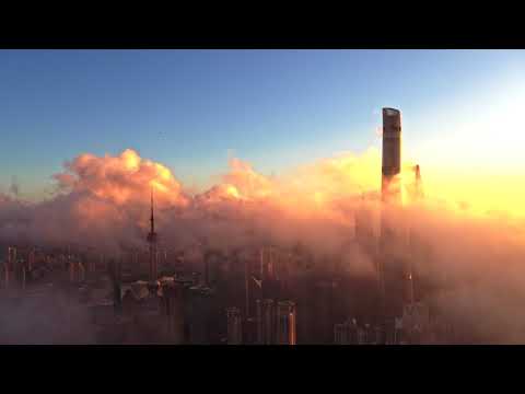 Shanghai above clouds, filmed by inspire 2 mounted with LAOWA 7.5mm f/2