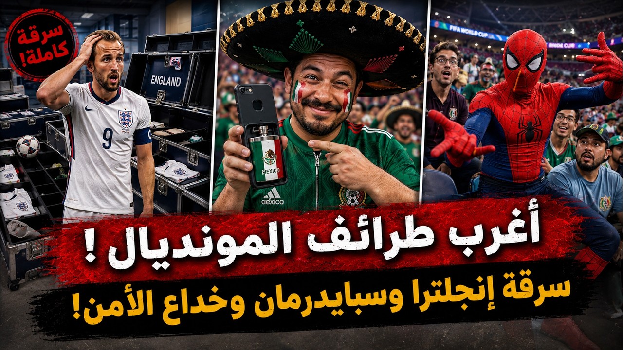 أغرب طرائف كأس العالم 2026 .. سرقة للاعبين وخناقات بالمدرجات ومواقف كوميدية لا ?