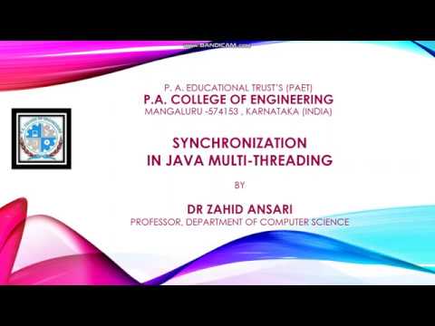Java Multi Threading Part 7 Thread Synchronization