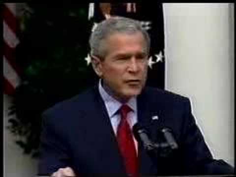 Is Bush Tweeking on drugs during this speech?