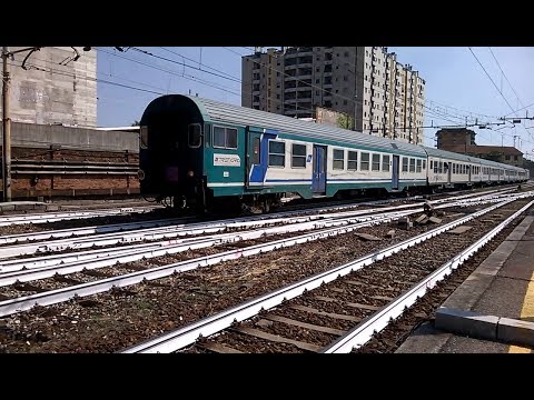 E464 408 Trenord+5 MDVC XMPR e Trenord - Milano Greco 12/07/2017