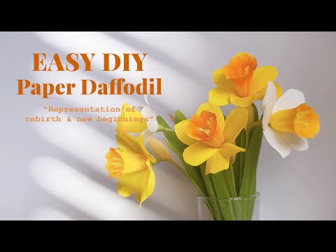 Blooming Vibes: Try this EASY Paper Daffodil Craft 🥀✨