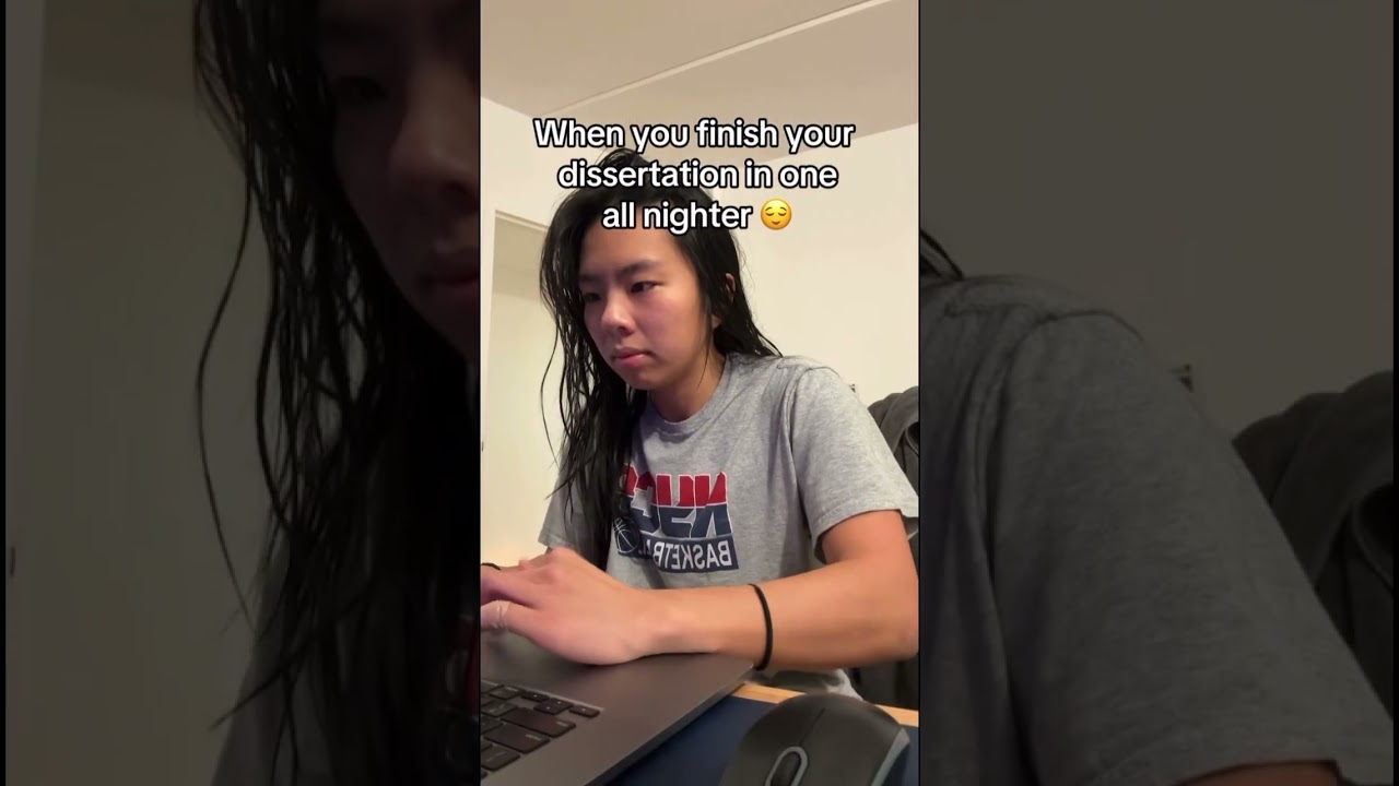 When you finish your dissertation in ONE all nighter