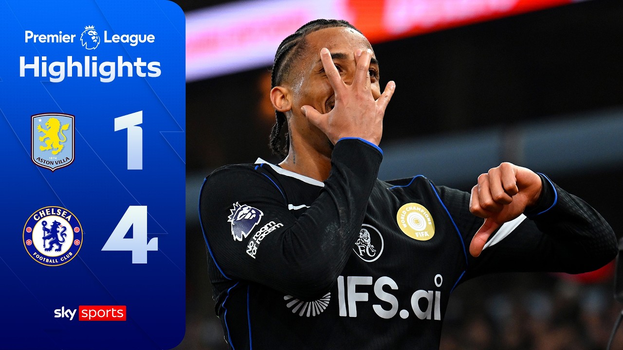 João Pedro nets hat-trick as Blues score FOUR! | Aston Villa 1-4 Chelsea | Premier League Highlights
